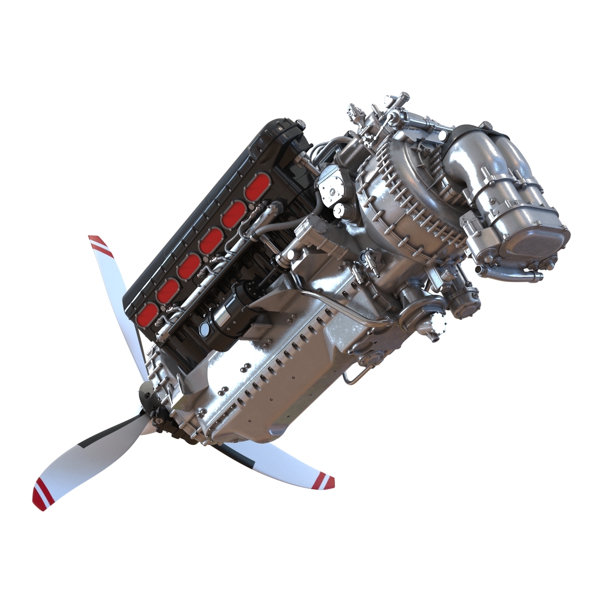 Piston aero engine 2 model - TurboSquid 1558731