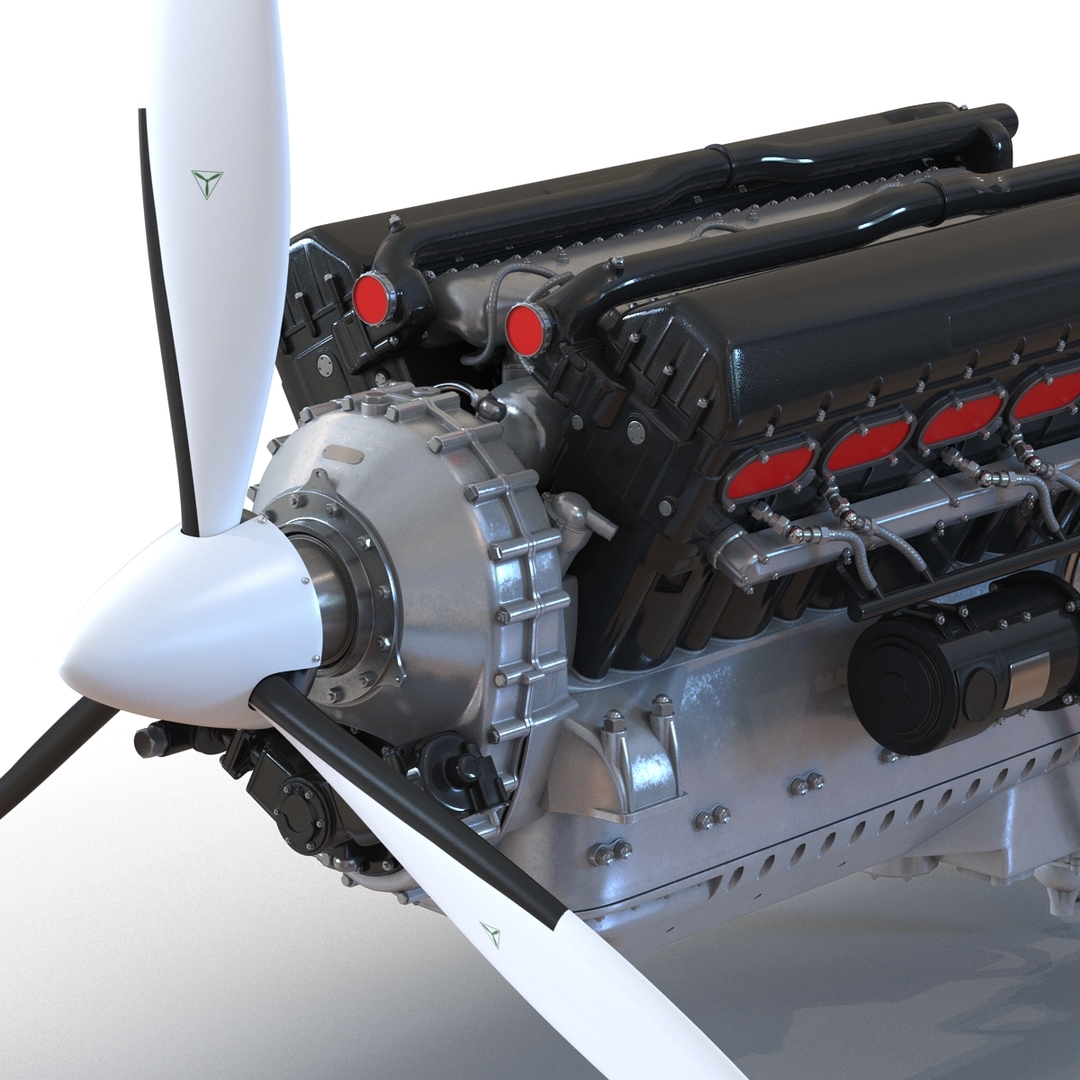 Piston aero engine 2 model - TurboSquid 1558731