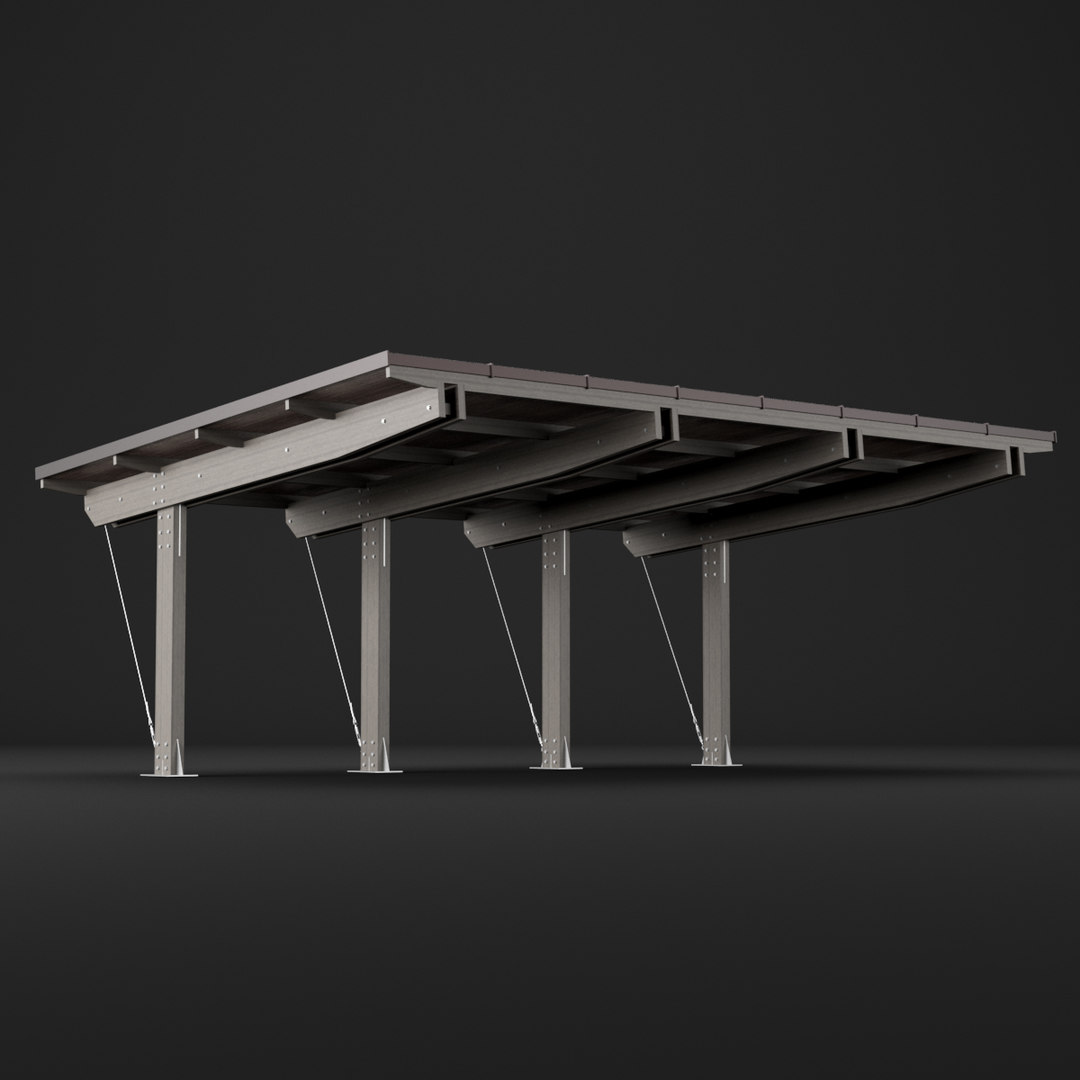 3D carport car TurboSquid 1558719