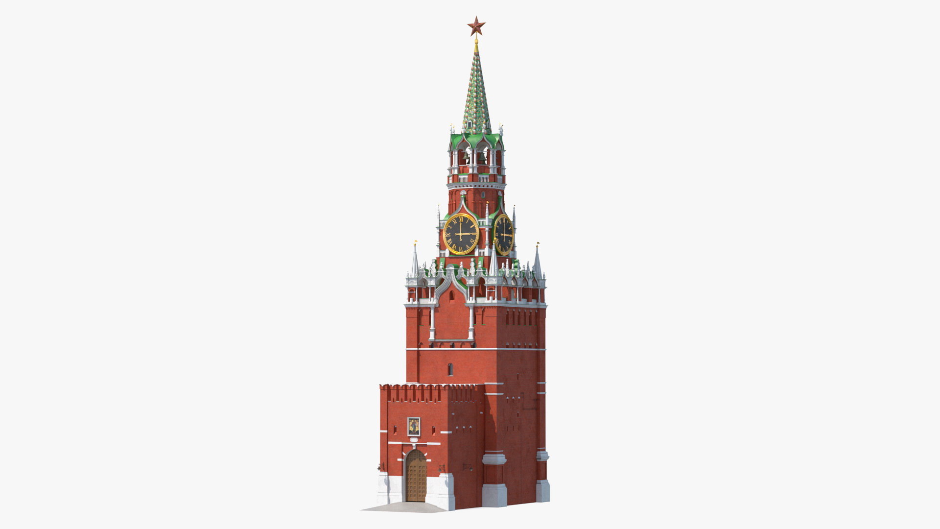Спасская башня Москва 3д