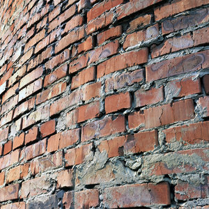 Material of an old brick wall