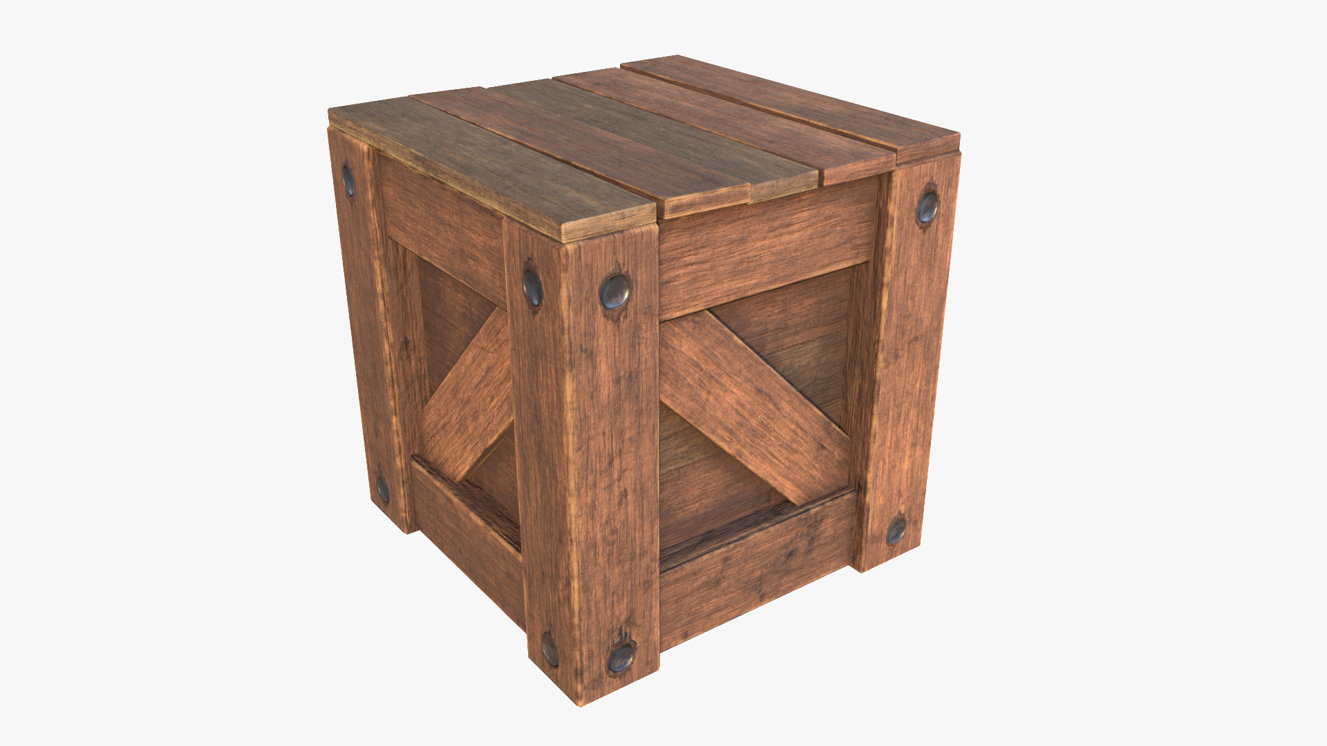 3D wooden box model - TurboSquid 1559155