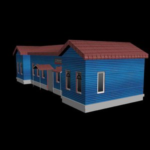 house blue 3D model