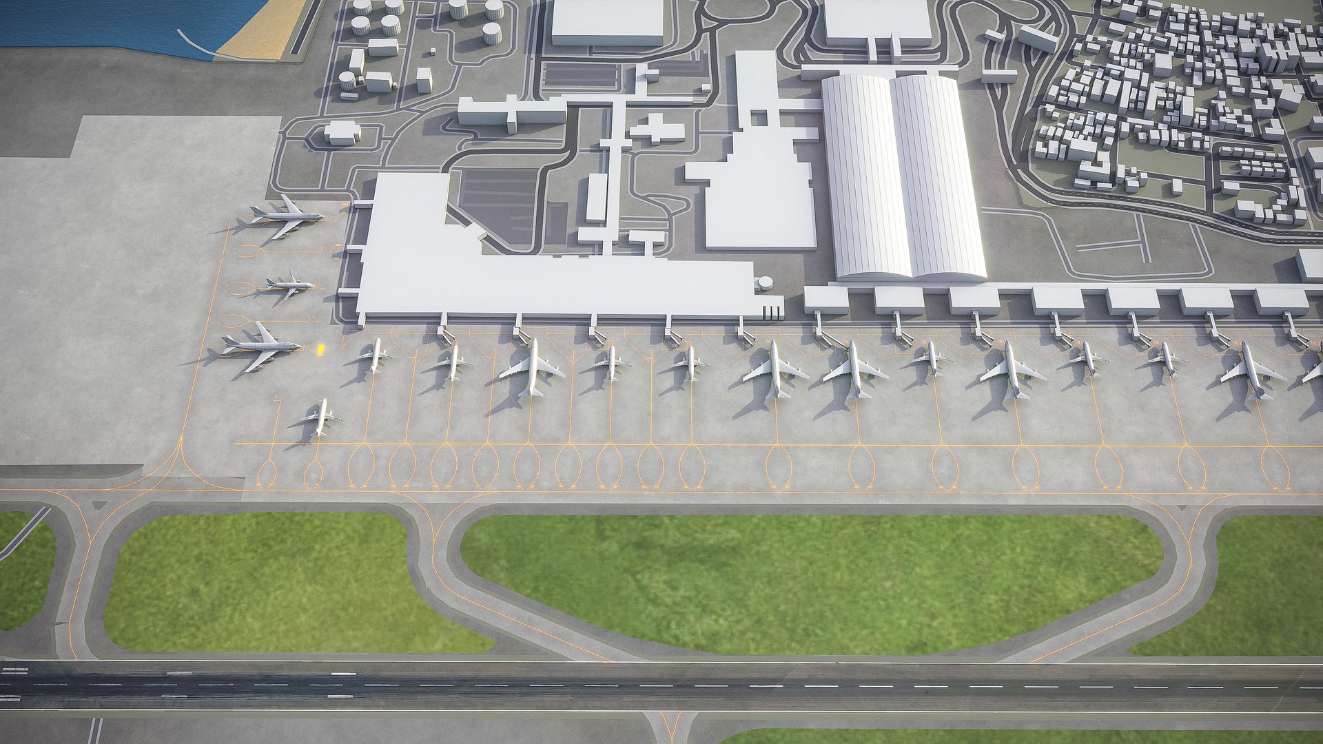 3D ngurah rai international airport model - TurboSquid 1559473