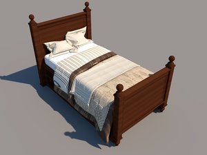 bed single 3D model
