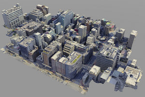 3D realistic cityscape