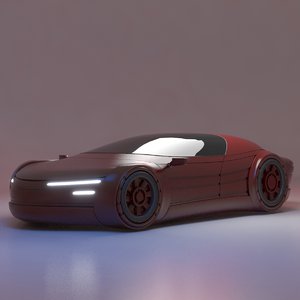 3D futuristic vehicle model