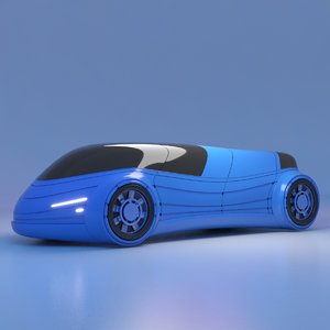 3D futuristic vehicle