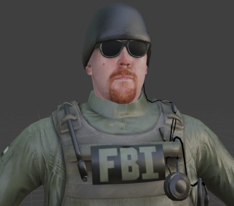 3d model csgo fbi