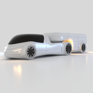 3D model futuristic vehicle