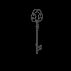 3D old manor key