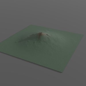 mountain nature volcano 3D model