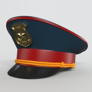 police hat 3D model