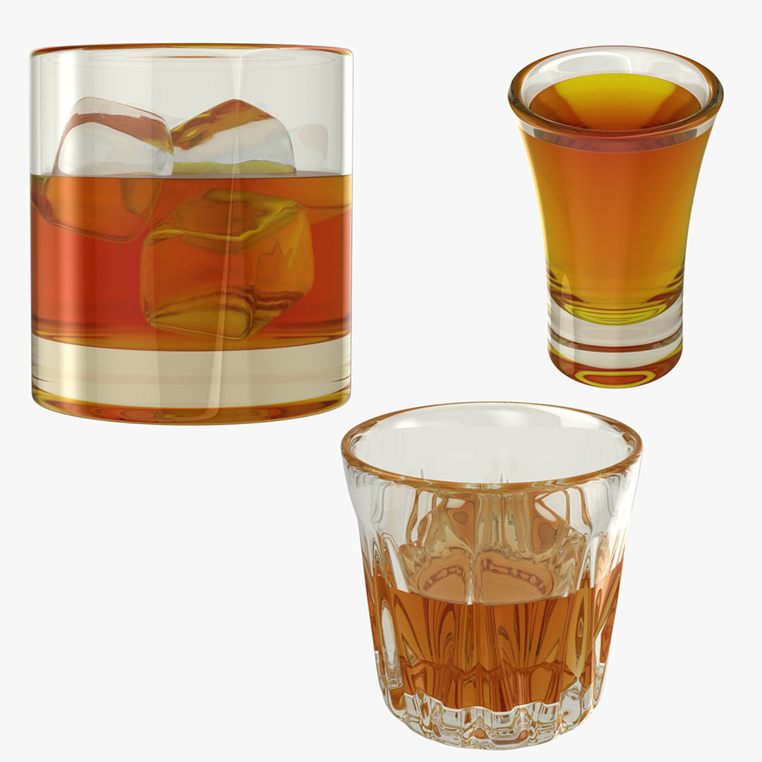3D realistic glass whisky model TurboSquid 1560271