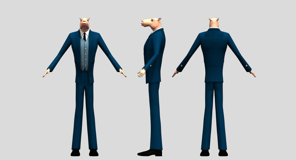 3D model camel boss man