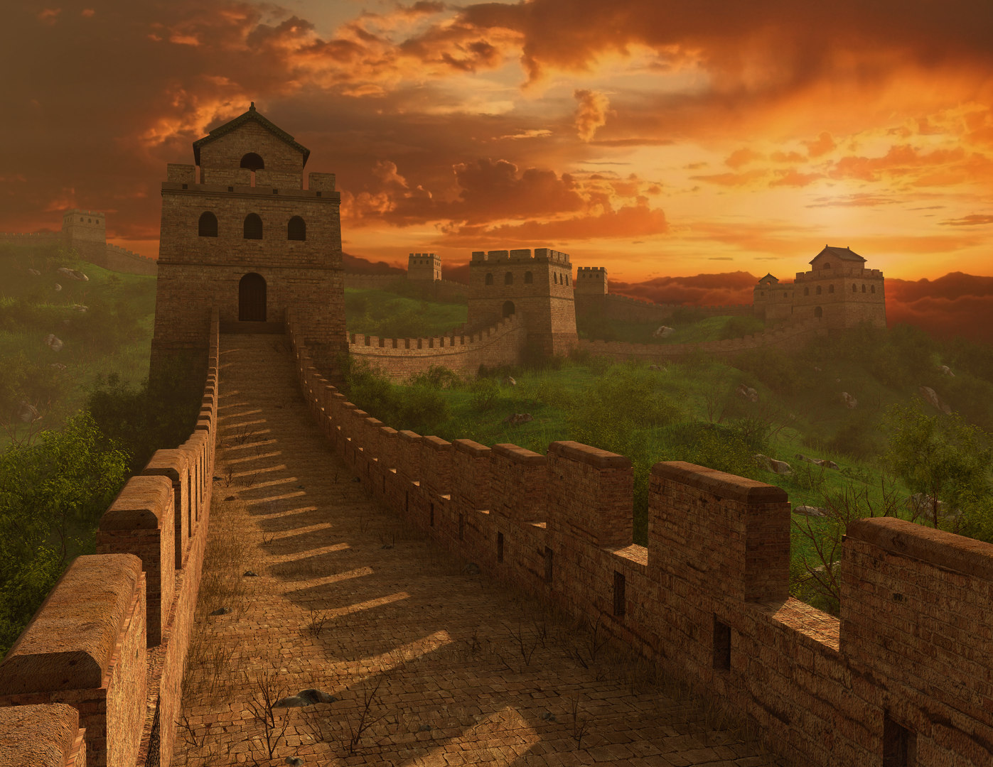 Great wall china 3D TurboSquid 1560580