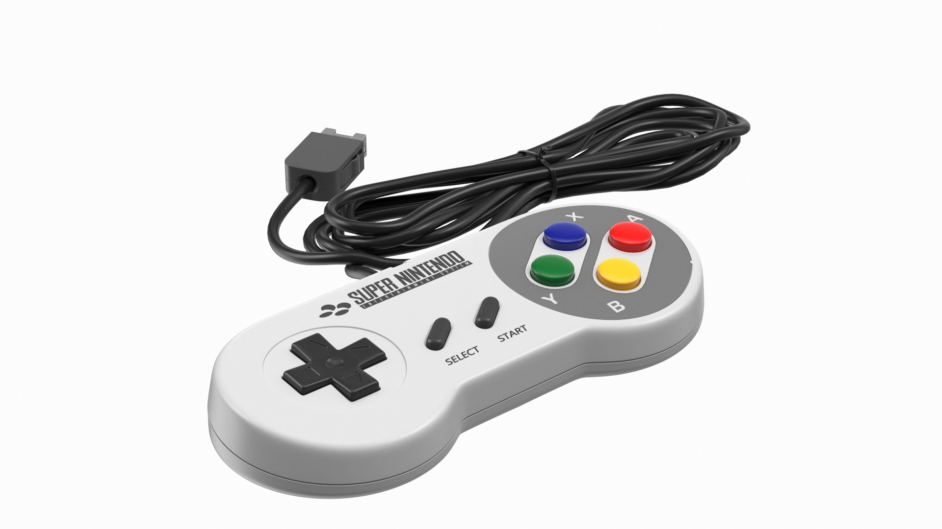 Nintendo snes joystick controller model - TurboSquid 1561126