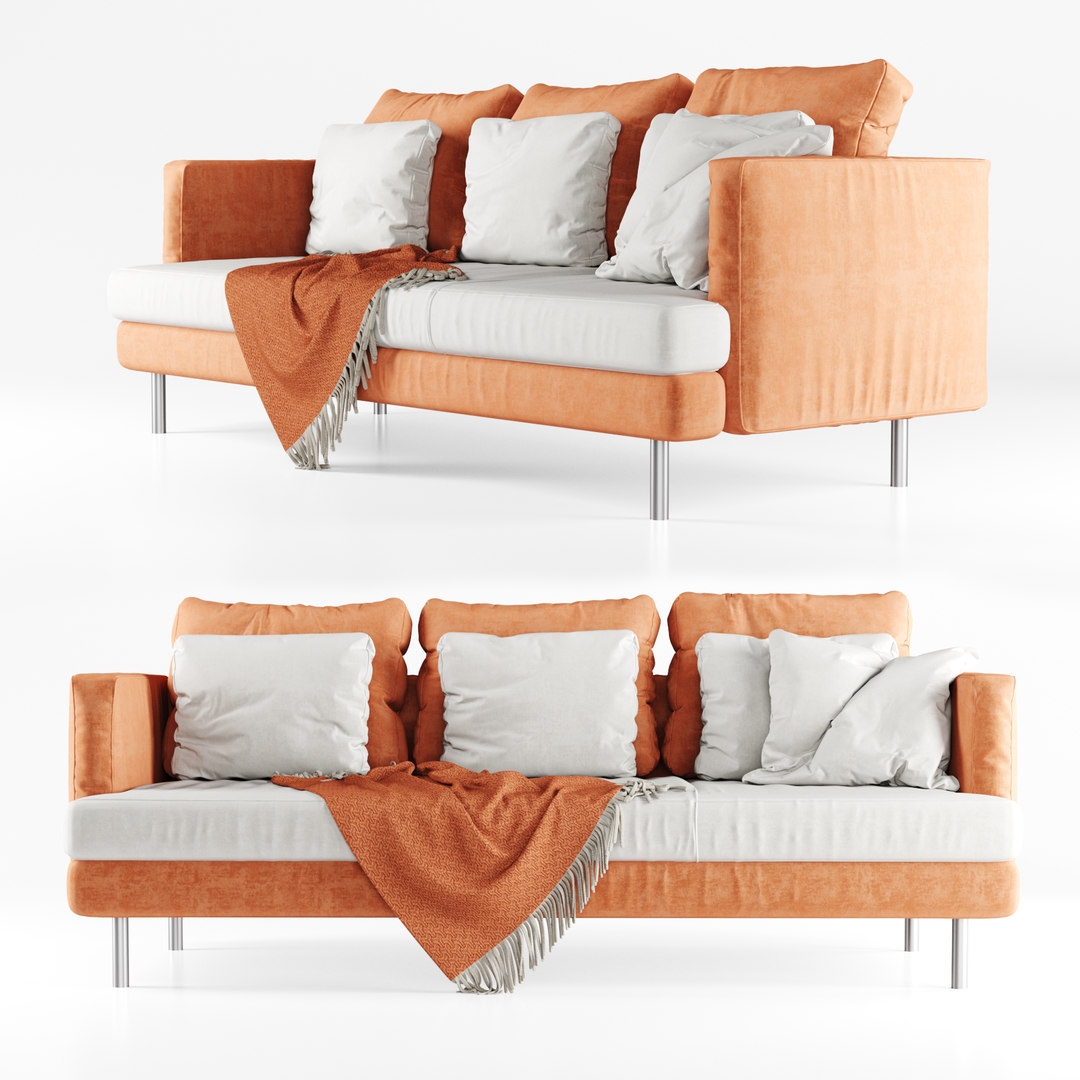 Three seater  sofa plaid 3D  model  TurboSquid 1561000