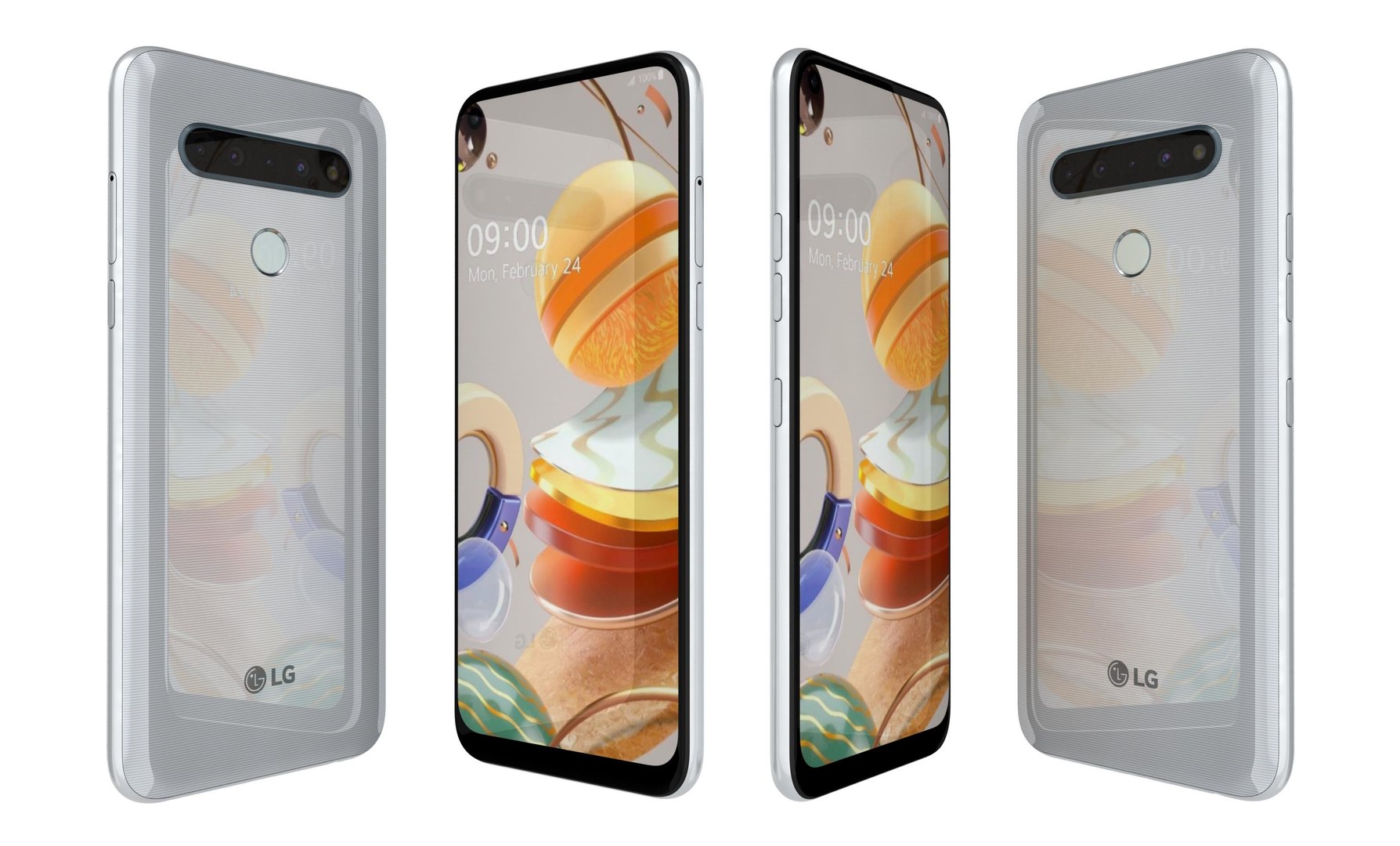 Lg k61 white 3D model - TurboSquid 1561108