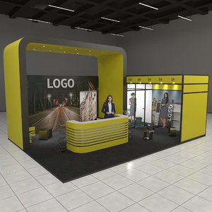 exhibition expo stand 3D model
