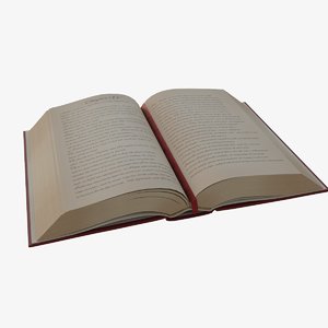 open book 3D model