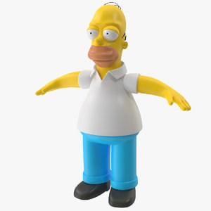 homer simpson character 3D model
