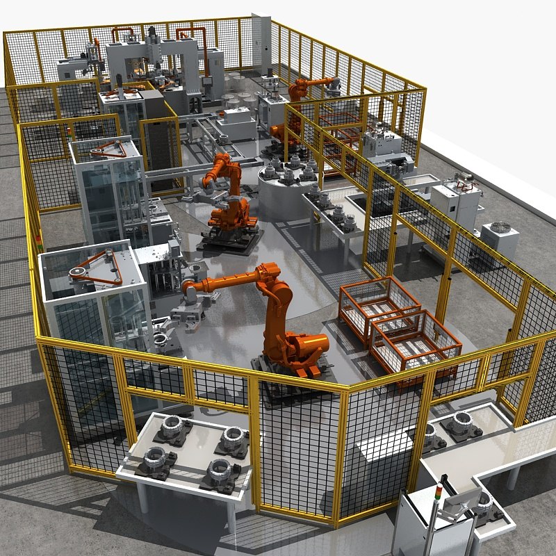 Automatic production equipment 3D model TurboSquid 1561747