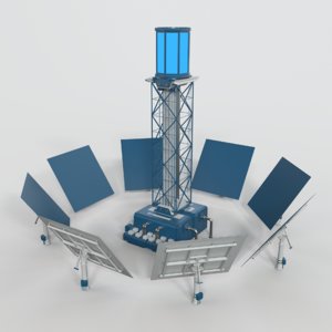 3D solar tower