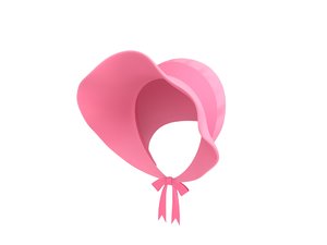 pink bonnet hat 3D model