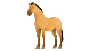 horse rig animation 3D model