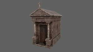 3D pbr cemetery mausoleum