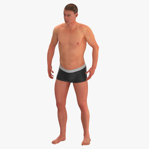 male human body idle 3D model