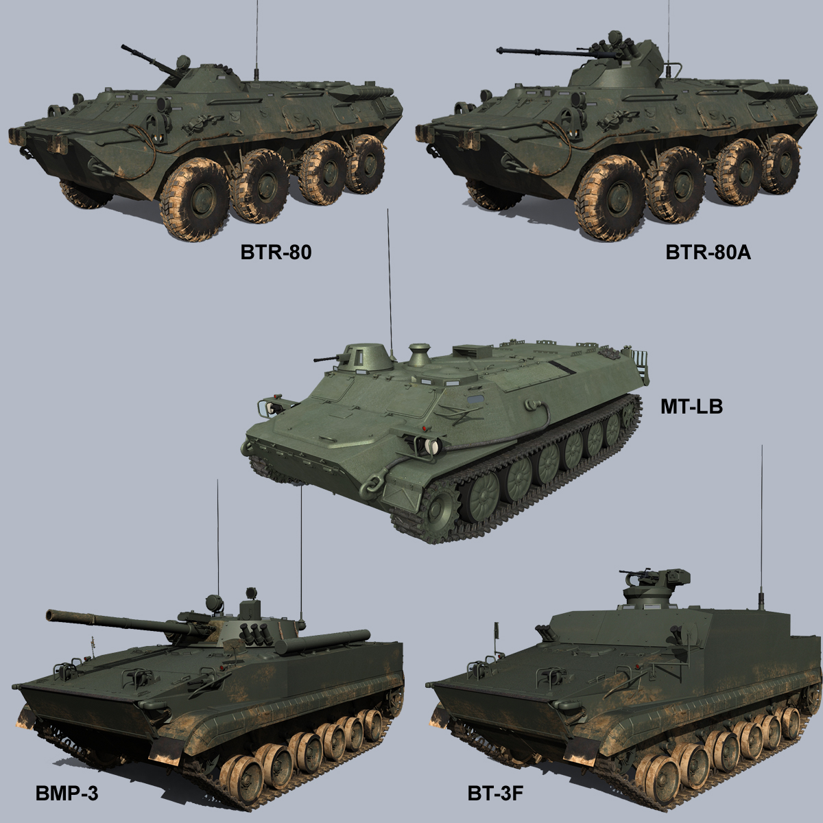 Russian APCs Modelo 3D TurboSquid 1562200