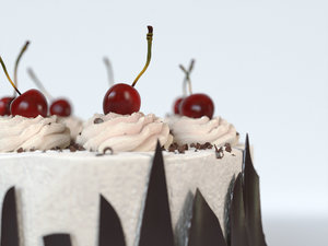 cherry cake 3D model