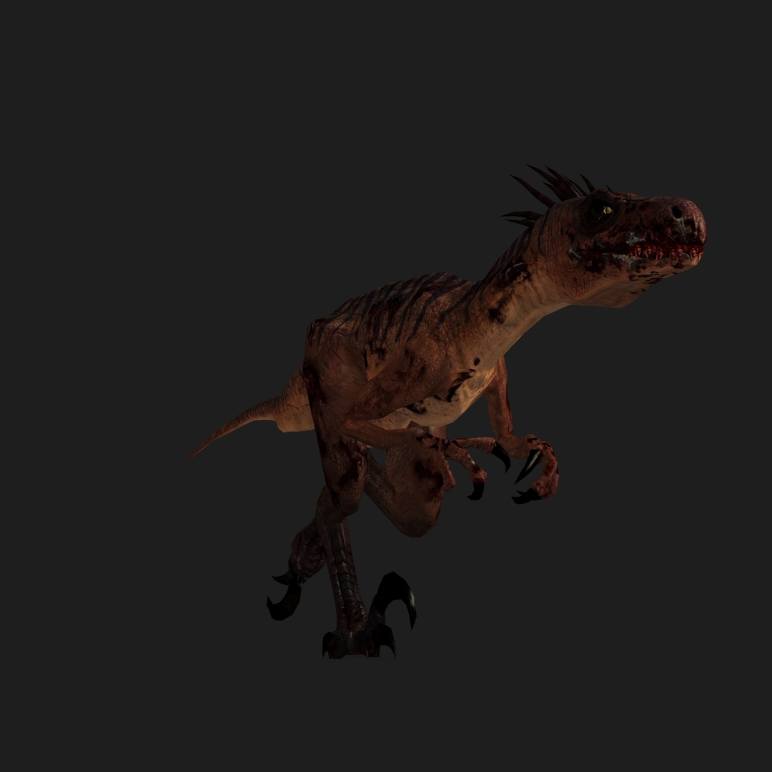 Animated Zombie Raptor Dinosaur Modelo 3d Turbosquid 1562404