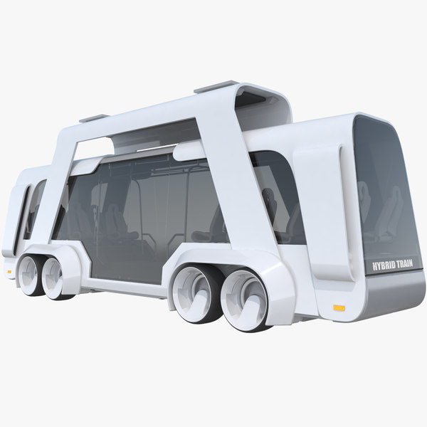 sci-fi futuristic future bus 3D