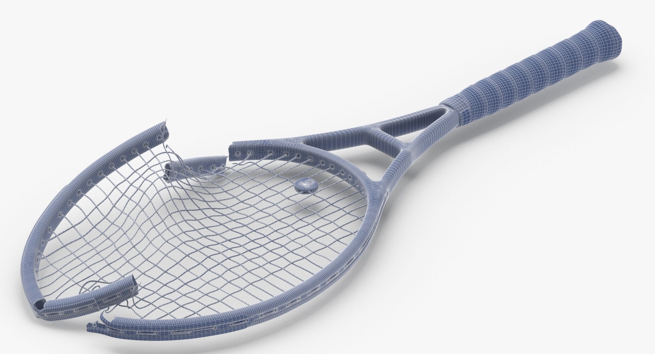 Tennis Racket Broken Modelo 3D TurboSquid 1562458