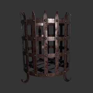 3D medieval brazier model