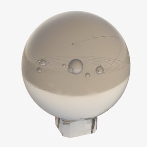 3D solar crystal ball bubblegram model