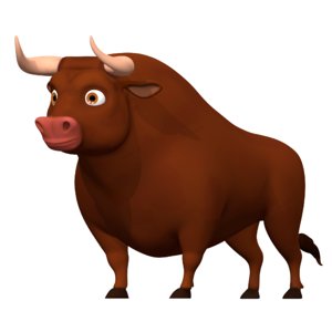 3D model bull cartoon