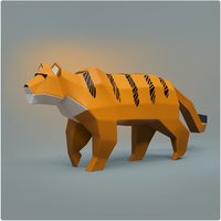 tiger rigged 3D model
