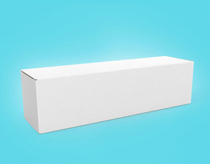 3D cardboard box model