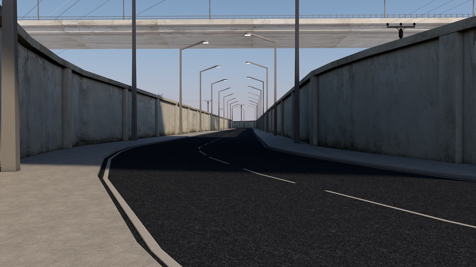 3D model highways freeway infrastructure TurboSquid 1562787