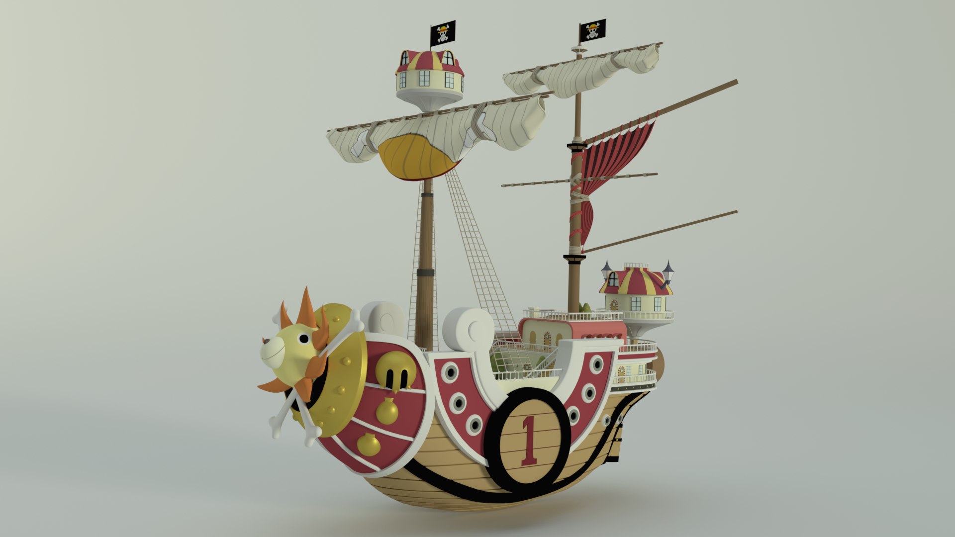 3D modelo thousand sunny model TurboSquid 1562844