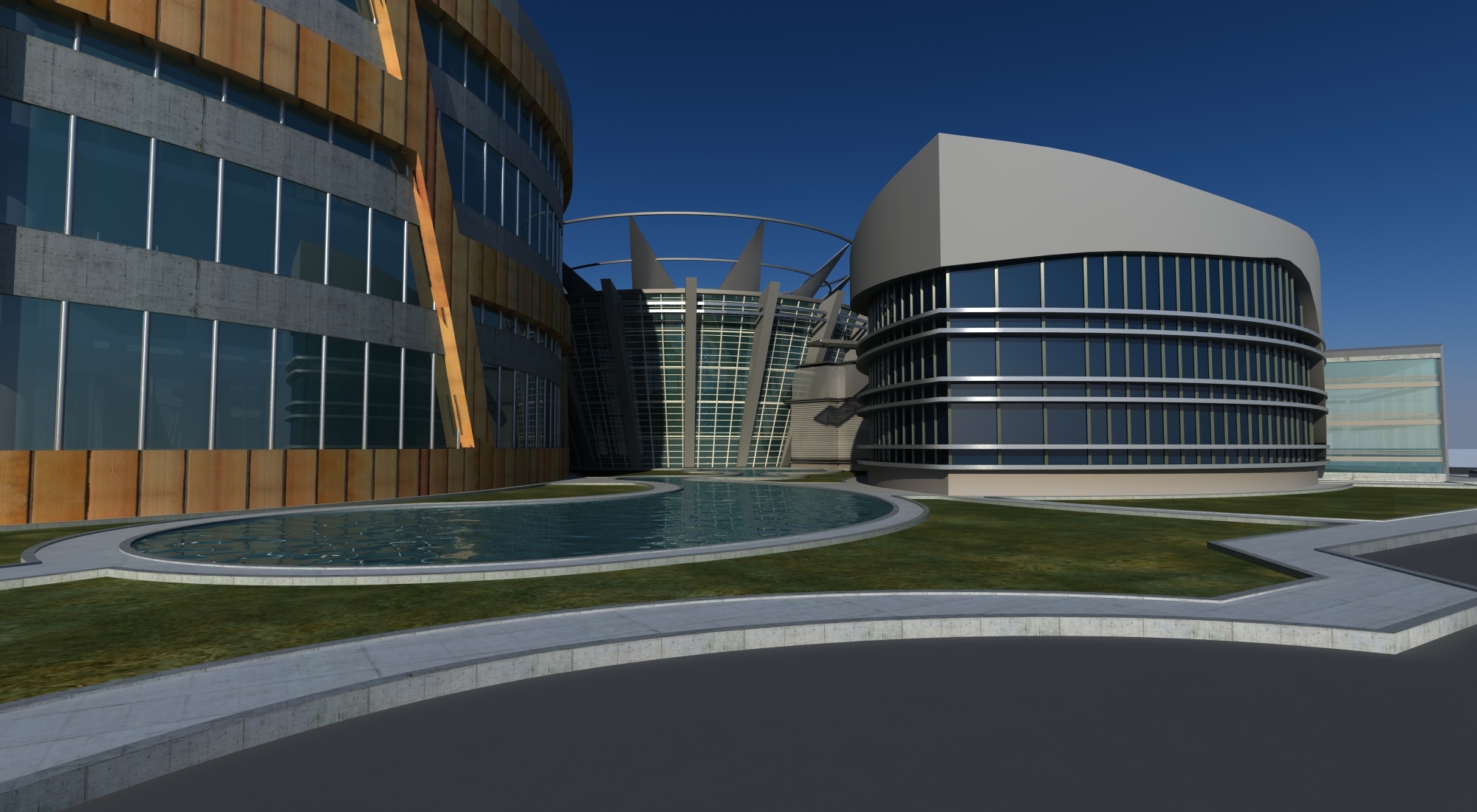 3D model modern design school building - TurboSquid 1563011