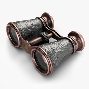 antique binoculars 3D model