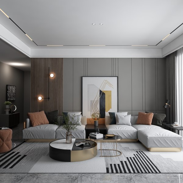 Modern Living Room 3d Model Turbosquid