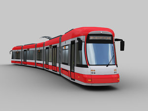 bombardier flexity tram krefeld 3D model