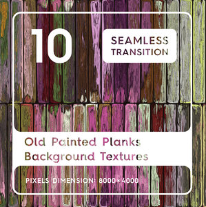 10 Old Painted Planks Textures