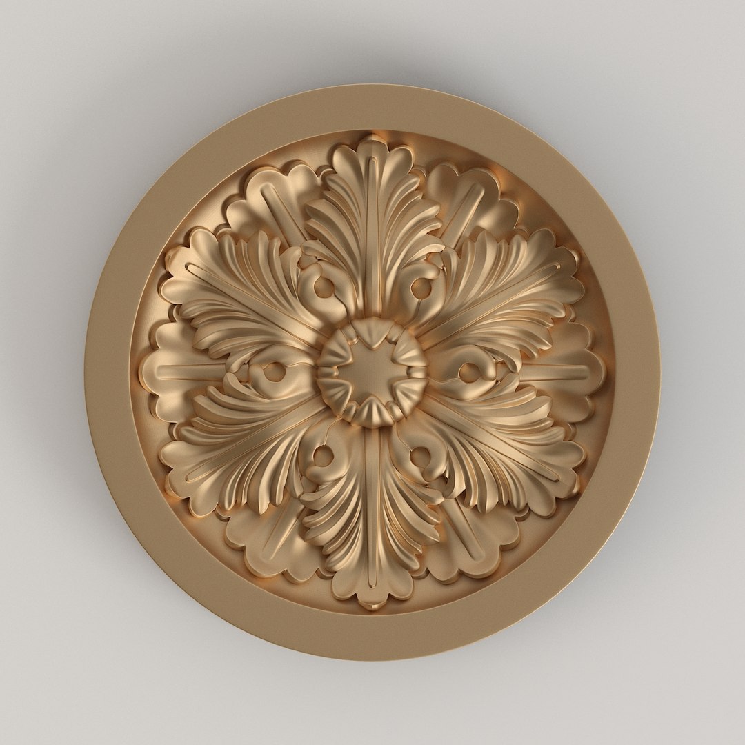 3d Model Decorative Rosette - Turbosquid 1563157